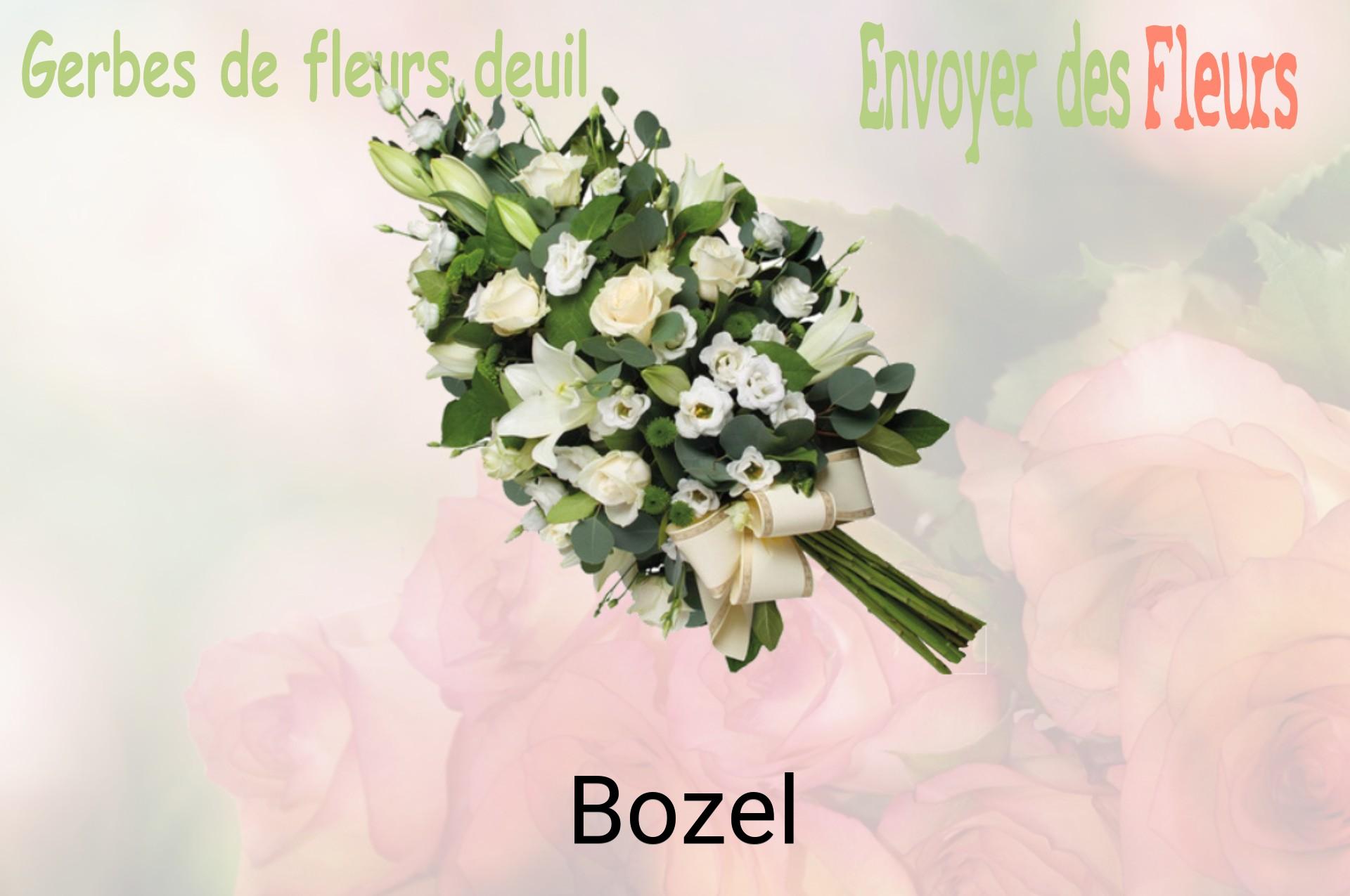 Gerbe de fleurs de deuil livrée à Bozel